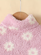 Veste Polaire Floral à Col Montant