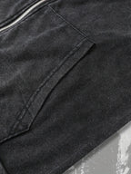 Sweatshirt Retro Washed Zip-Up