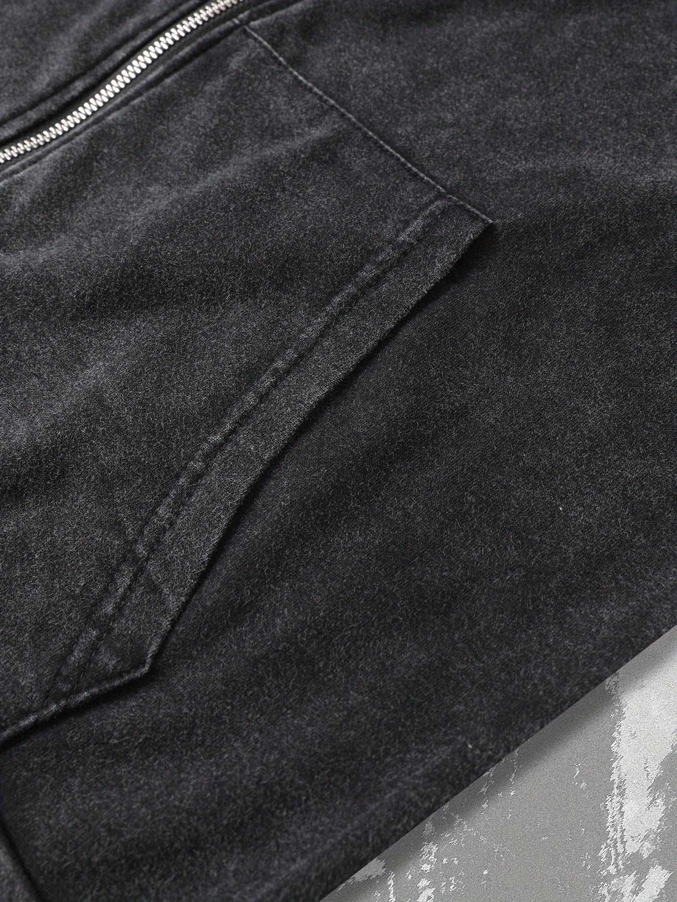 Sweatshirt Retro Washed Zip-Up