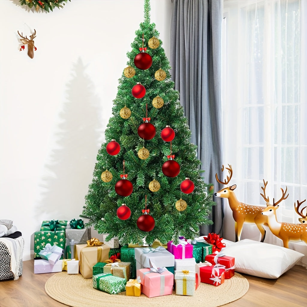 152.4/182.88cm Green Artificial Christmas Tree with Foldable Stand - Vintage Style Metal Frame, No Needed, Perfect for Home, Office, Halloween, Thanksgiving & Holiday Decorations, Elegant Tree Design, Large Dense Christmas Tr