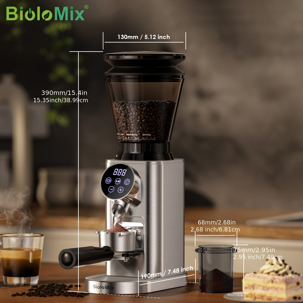 BIOLOMIX 150W Conical Burr Coffee Grinder