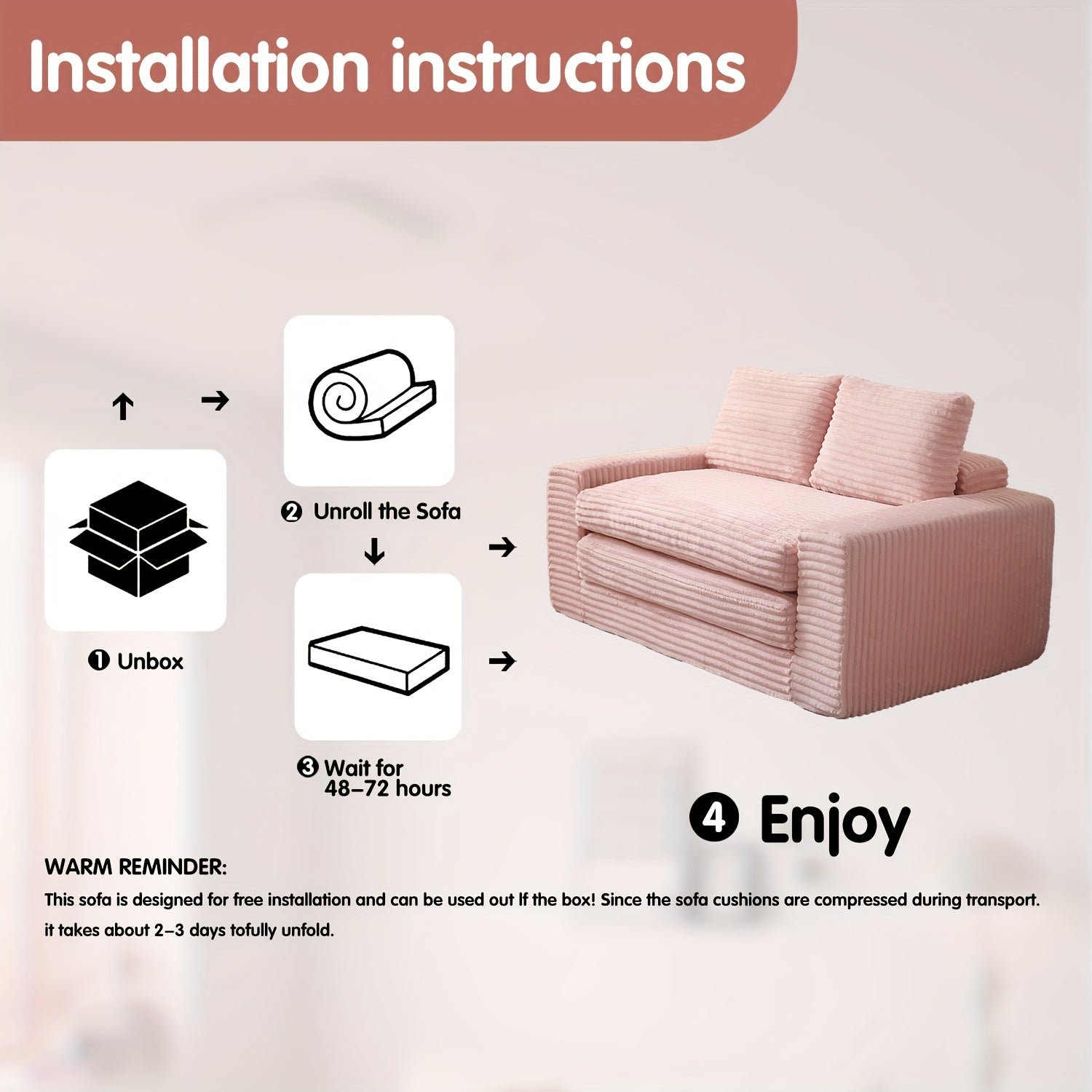 Canapé-lit modulaire 2 places