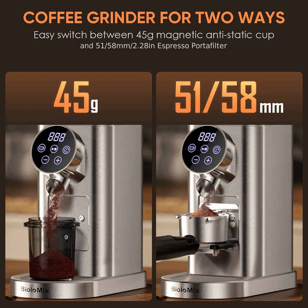 BIOLOMIX 150W Conical Burr Coffee Grinder