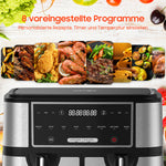 Dual-Zone Hot Air Fryer, 10L Iceagle