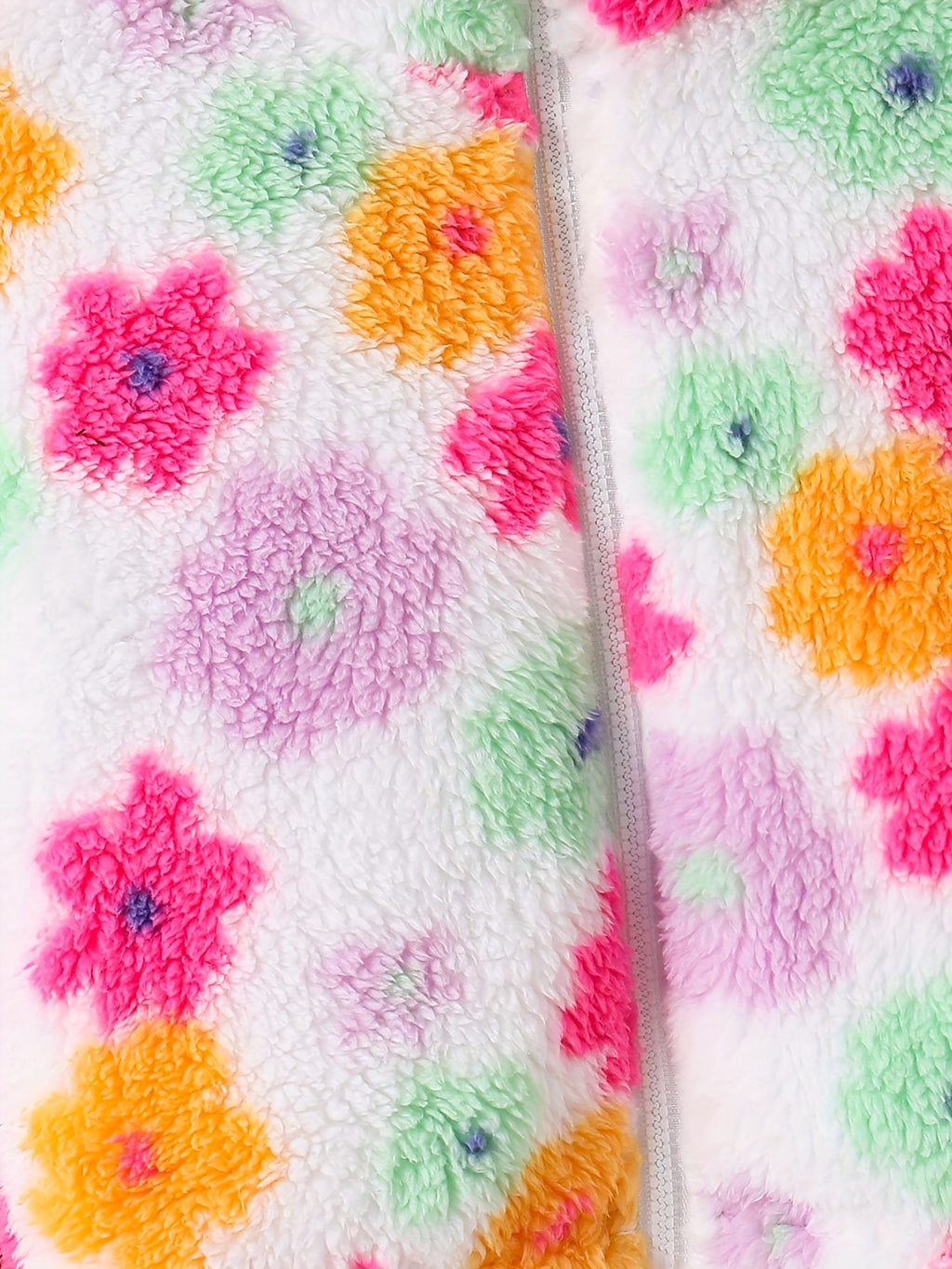 Veste Polaire Floral à Col Montant