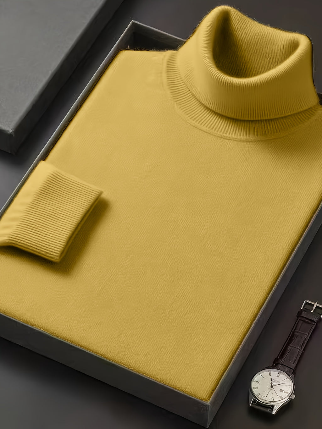 Pull col roulé casual pour homme