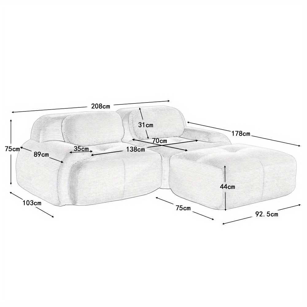 Canapé d'angle modulaire