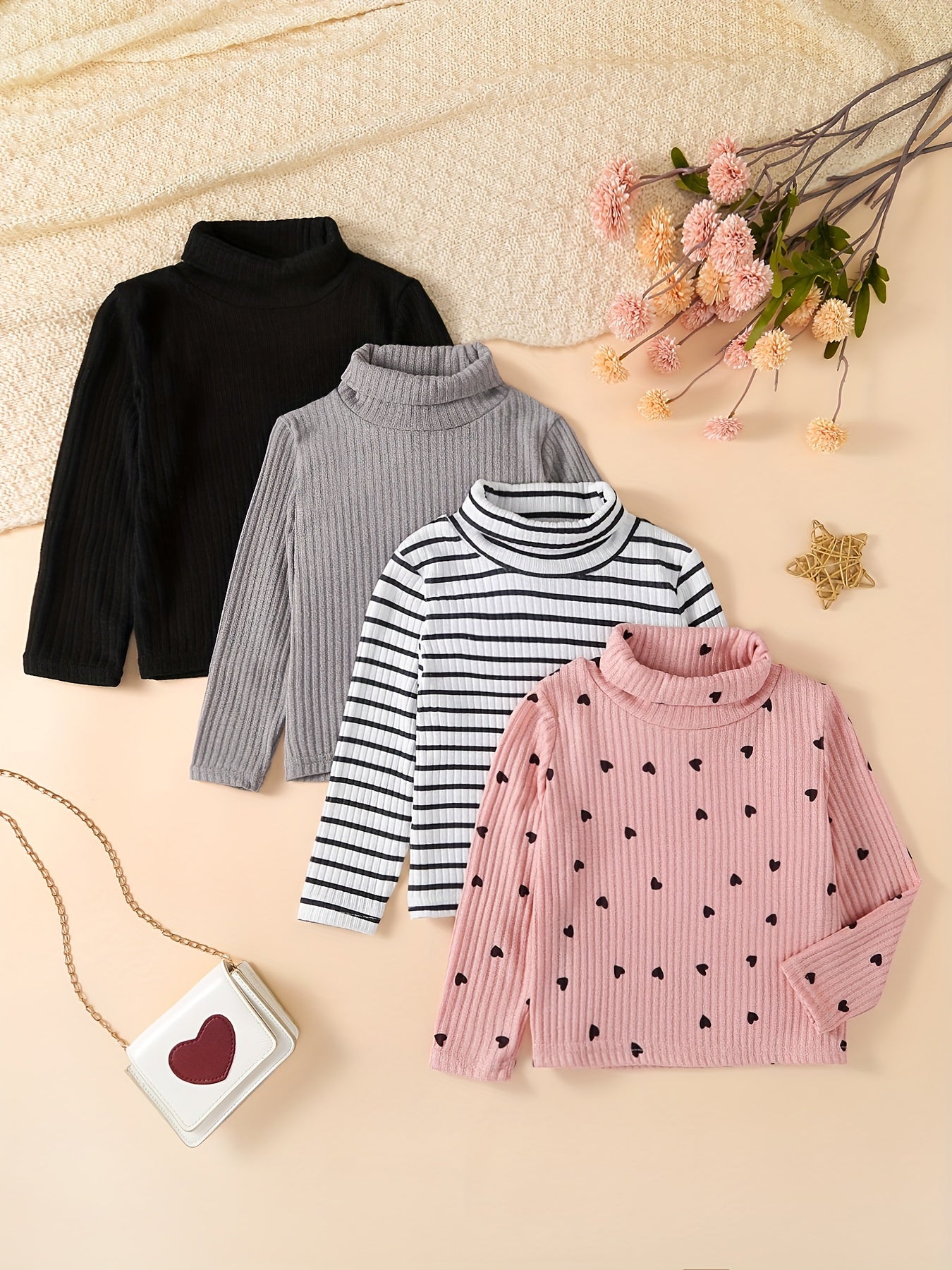 Ensemble de 4 sweatshirts à col montant