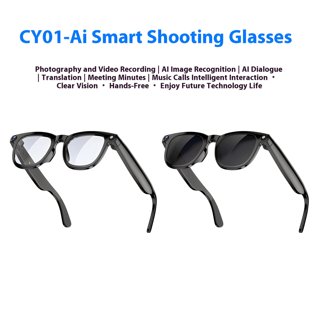 Lunettes Connectées AI 800W – Dual Lens | Waterproof | Bluetooth 5.3