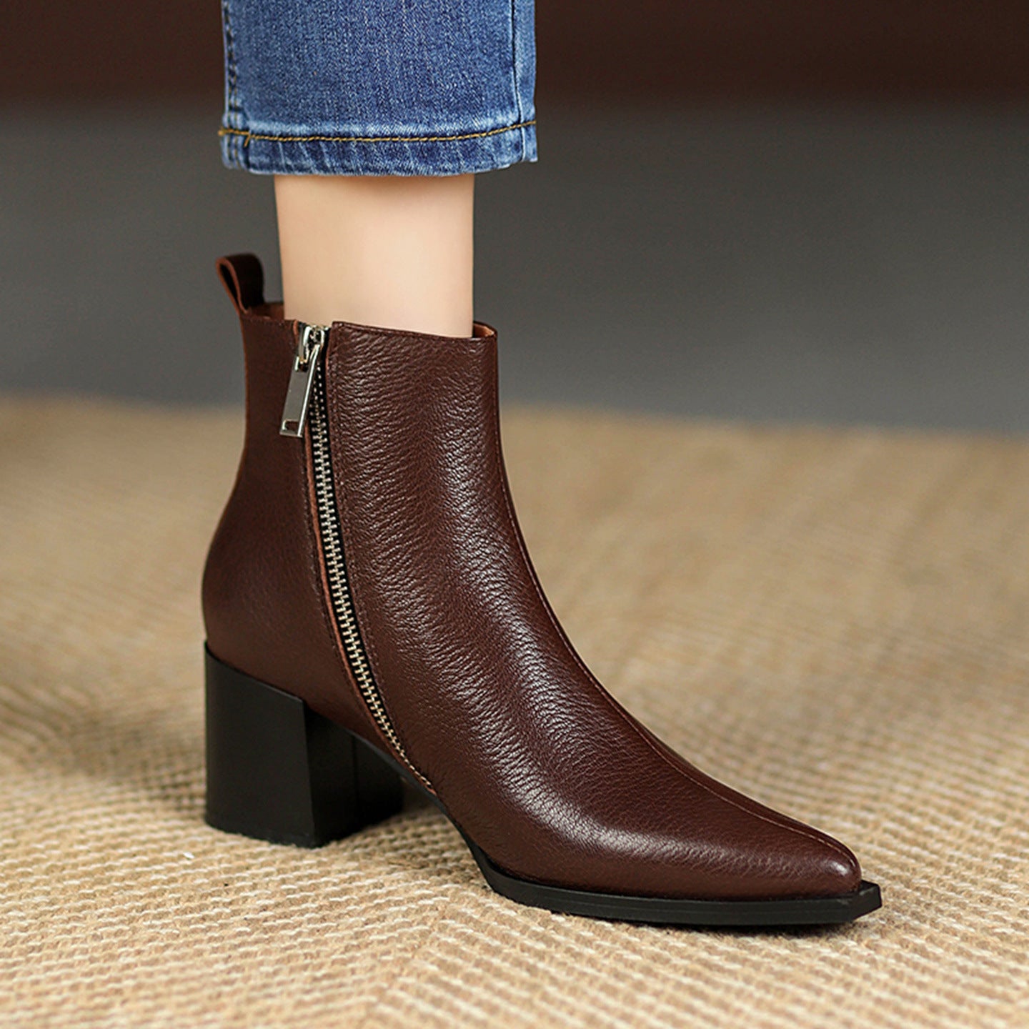 Bottes en cuir véritable