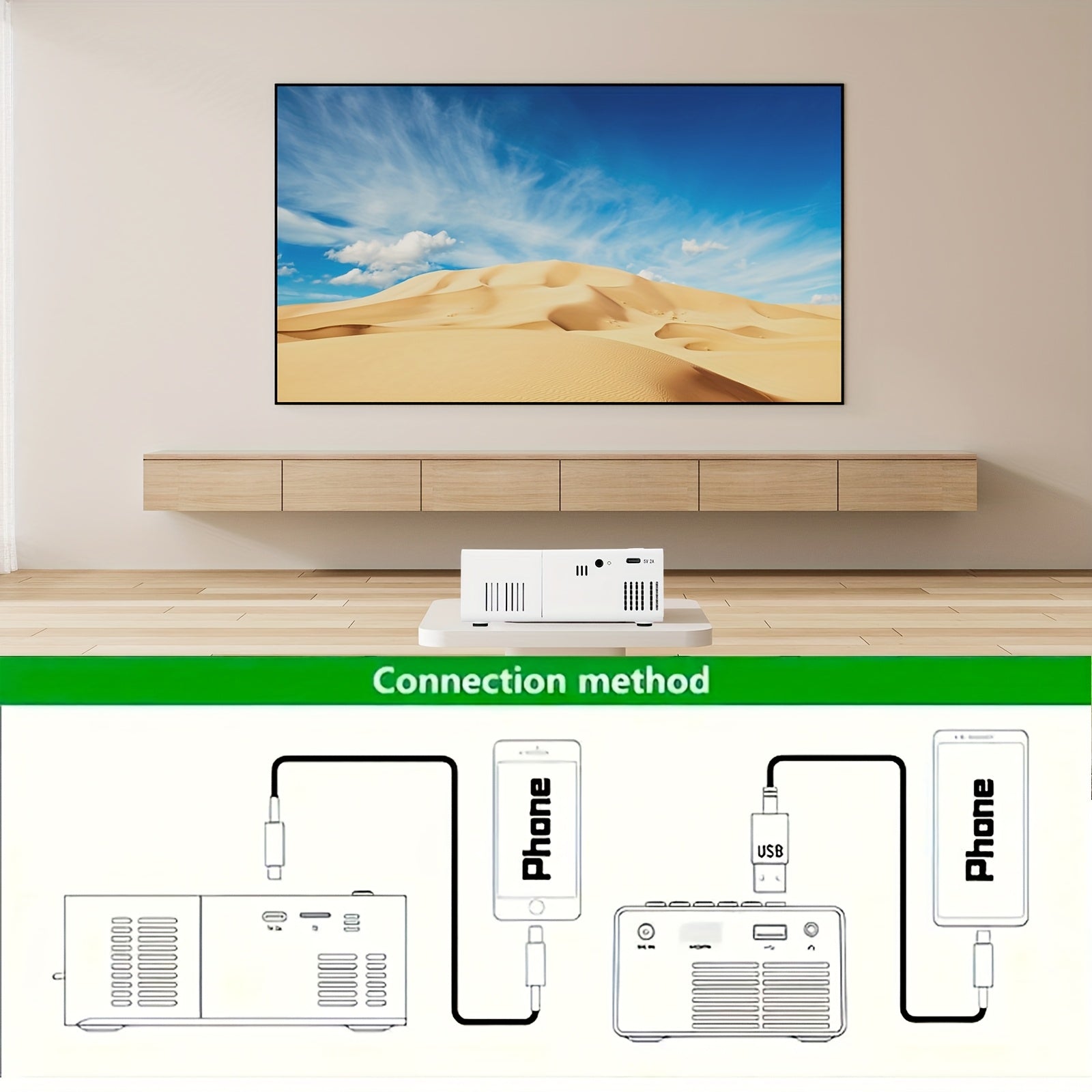 Projecteur portable intelligent ZNLYRION