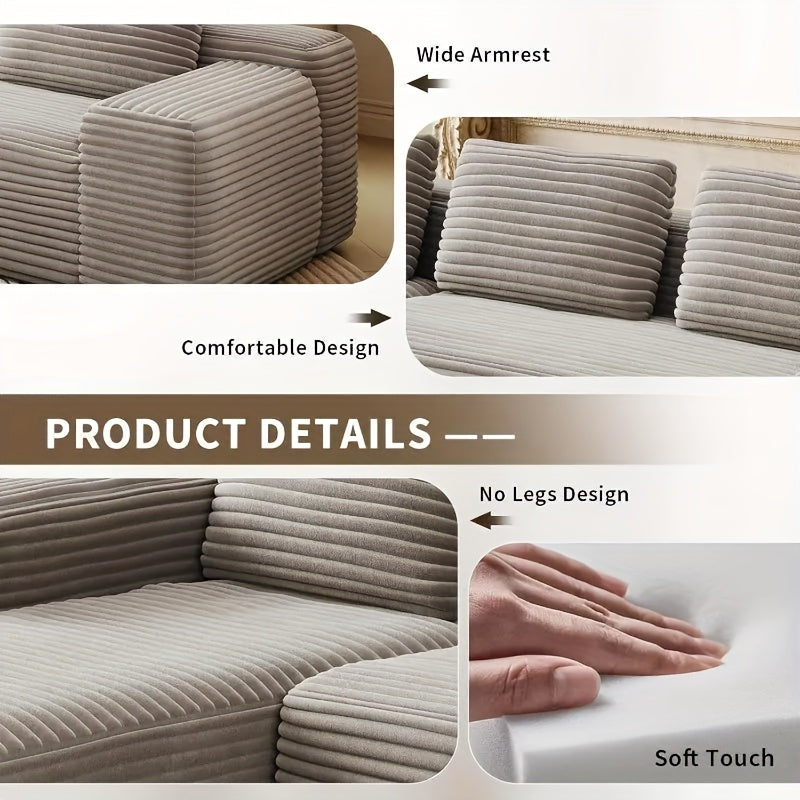 Modular L-Shaped Sectional Sofa