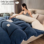 1pc Contemporary Quilted Comforter, Medium Weight Polyester 100% with Microfiber Filling, Machine Washable, All-Season Multipurpose Bedding for Bedroom & Guest Room - No Pillowcase Included