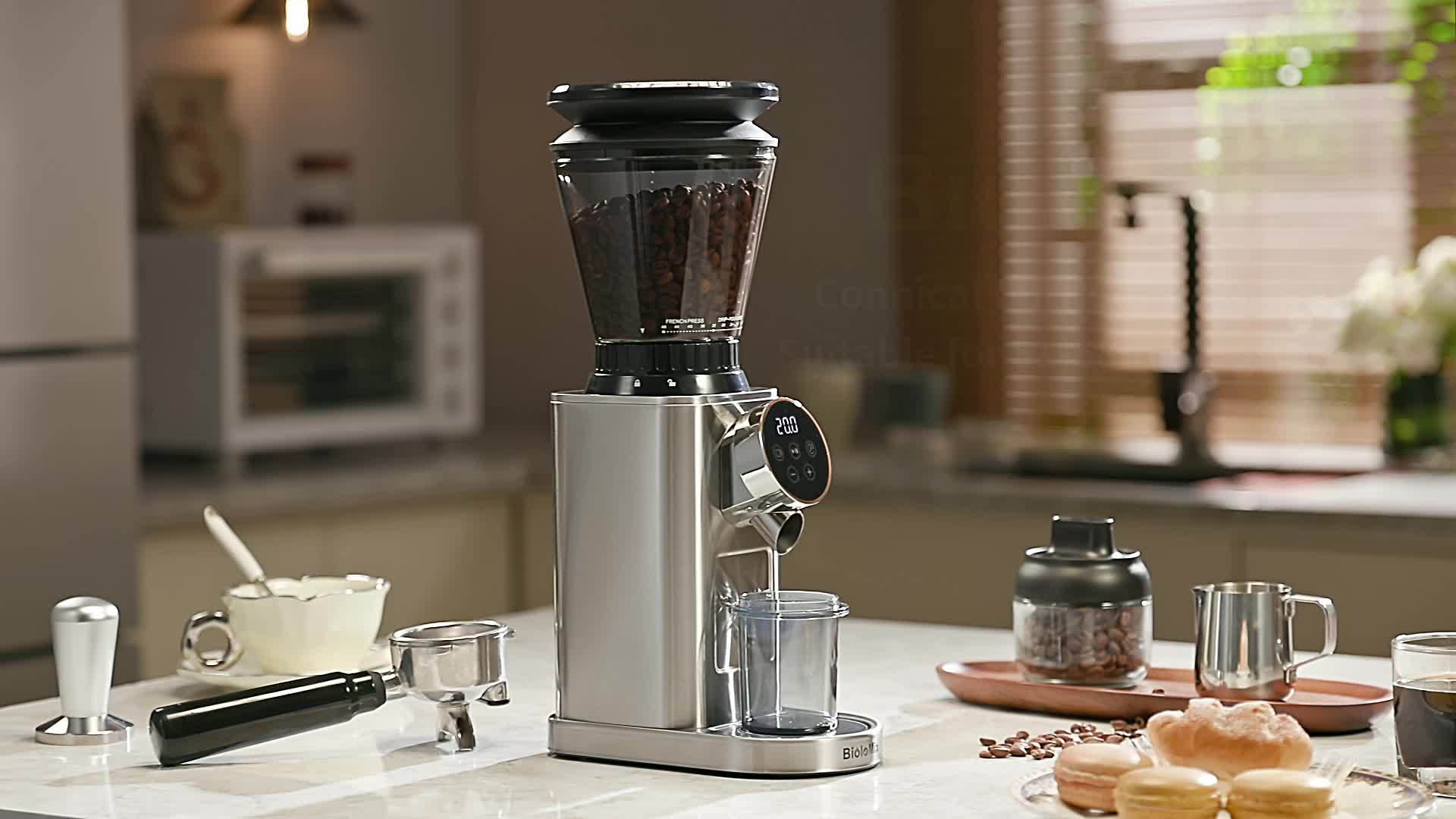 BIOLOMIX 150W Conical Burr Coffee Grinder