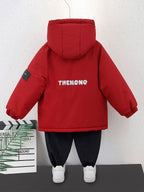 Boys' Heavy-Duty Winter Hooded Jacket