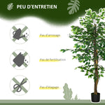 Ficus artificiel HOMCOM 1,50 m - Electromagna