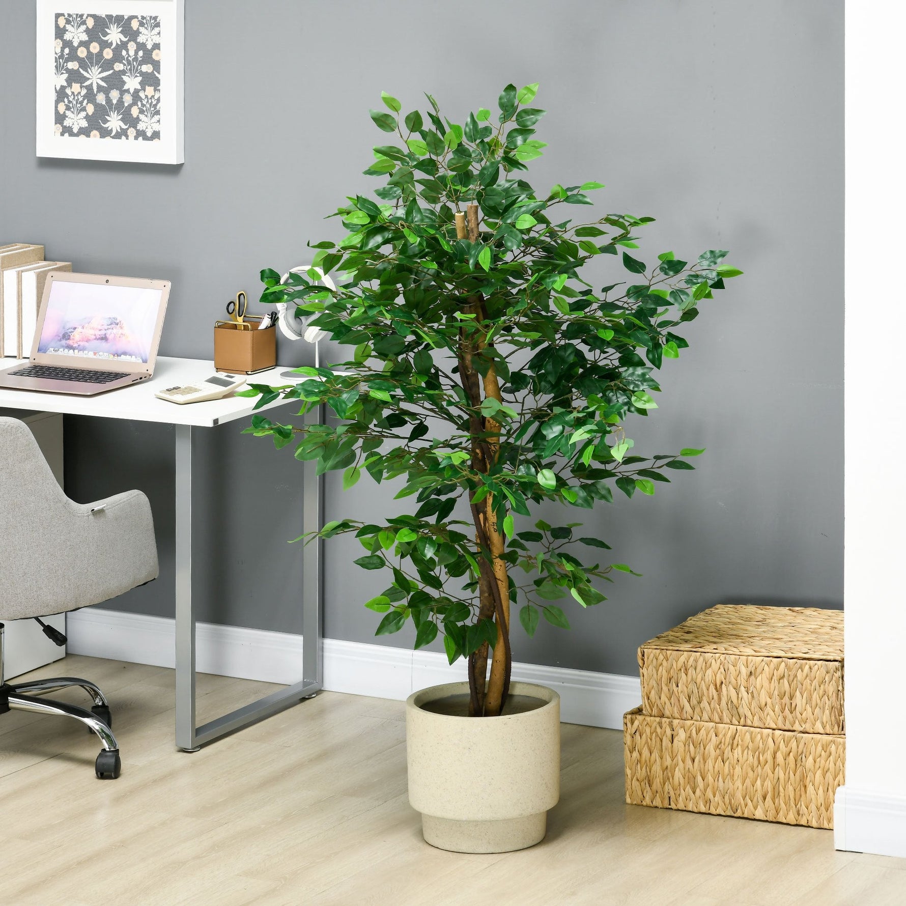 Ficus artificiel HOMCOM 1,50 m - Electromagna