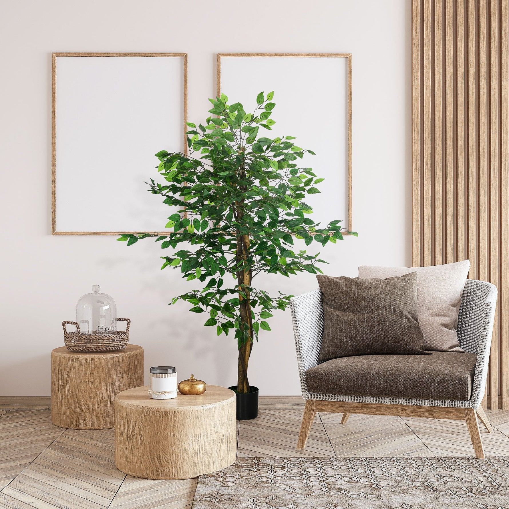 Ficus artificiel HOMCOM 1,50 m - Electromagna